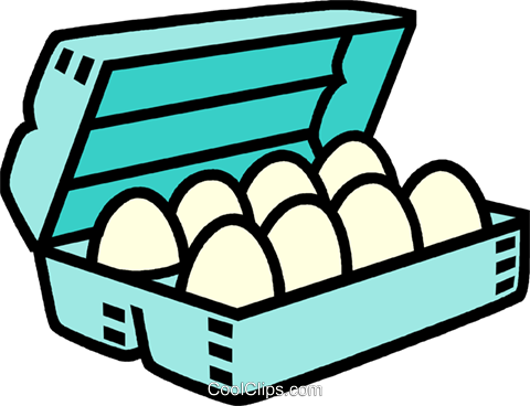 480x368 Carton Of Eggs Royalty Free Vector Clip Art Illustration