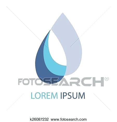 450x470 Vector Logo Design Template Abstract Blue Water Drop Wave Leaf