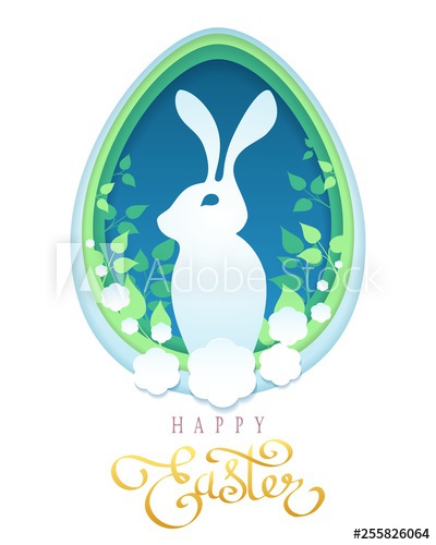 400x500 Easter Retro Egg Shape