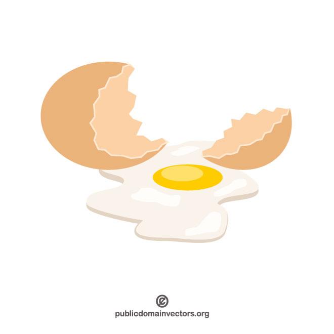 Cracked Egg Vector Image 660x660 Cracked Egg Vector Image