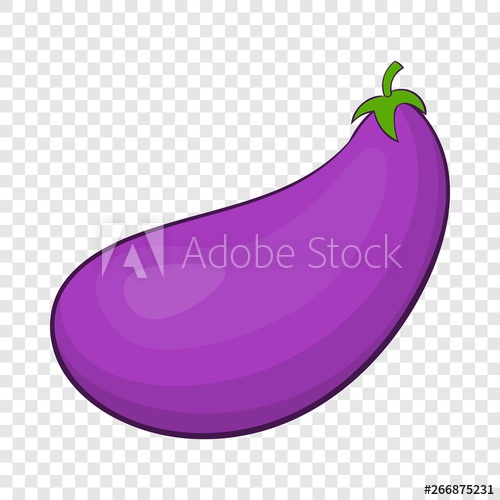 500x500 Eggplant Fruit Icon Cartoon Illustration Of Eggplant Vector Icon