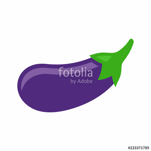 500x500 Eggplant Vector Icon Stock Image And Royalty Free Vector