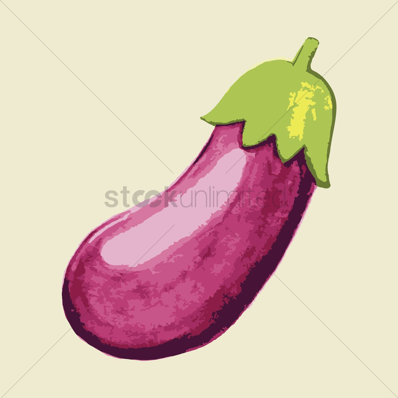 1300x1300 Eggplant Vector Image