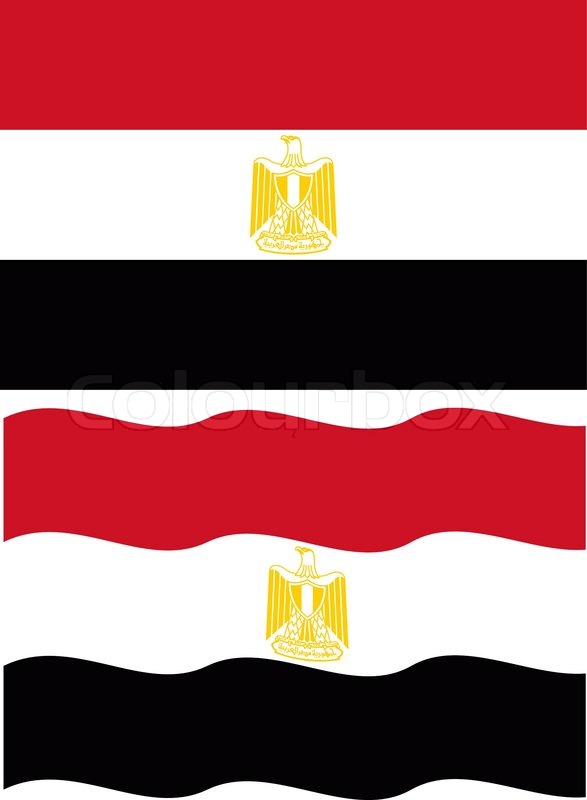 Flat And Waving Egyptian Flag Vector Stock Vector Colourbox 587x800 Flat And Waving Egyptian Flag Vector Stock Vector Colourbox