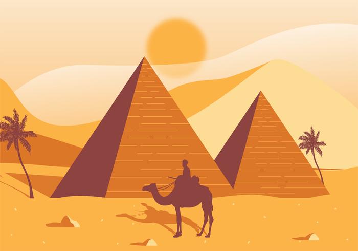700x490 Egypt Pyramids Vector Design