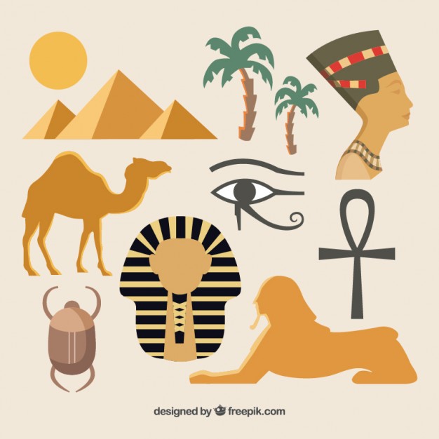 626x626 Egyptian Culture Elements Vector Free Download