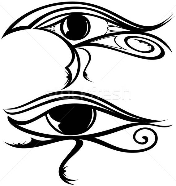 569x600 Egyptian Eye Ra Silhouette Vector Illustration Ahmed Nassar