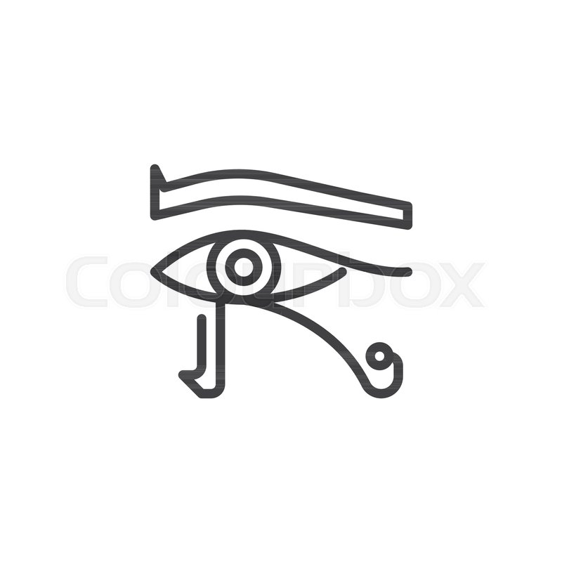 800x800 Egyptian Eye Outline Icon Linear Stock Vector Colourbox