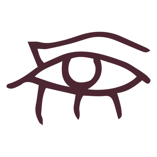 512x512 Egyptian Eye With Flowing Tears Hieroglyphs Symbol