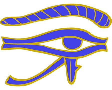 450x360 Cartoon Doodle Egyptian Eye On A White Background Vector