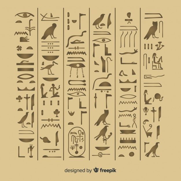 626x626 Ancient Egypt Hieroglyphics Background With Flat Design Free