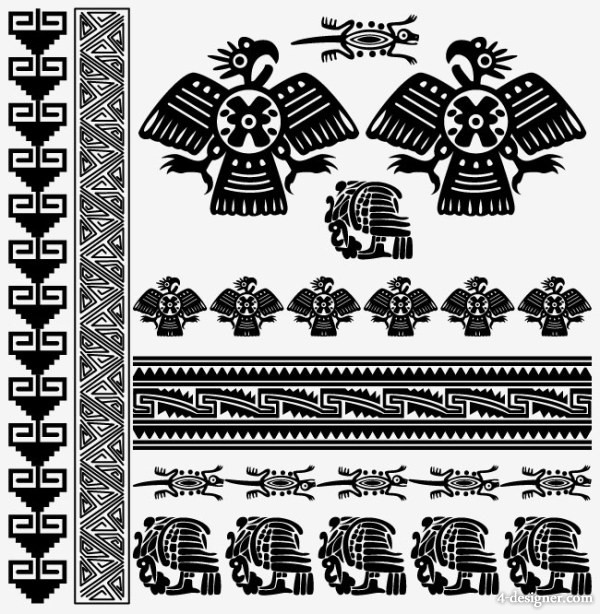 600x614 Designer Egyptian Style Pattern Vector Material