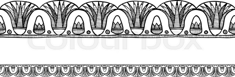 800x265 Ancient Egyptian Border Ornament With Stock Vector Colourbox