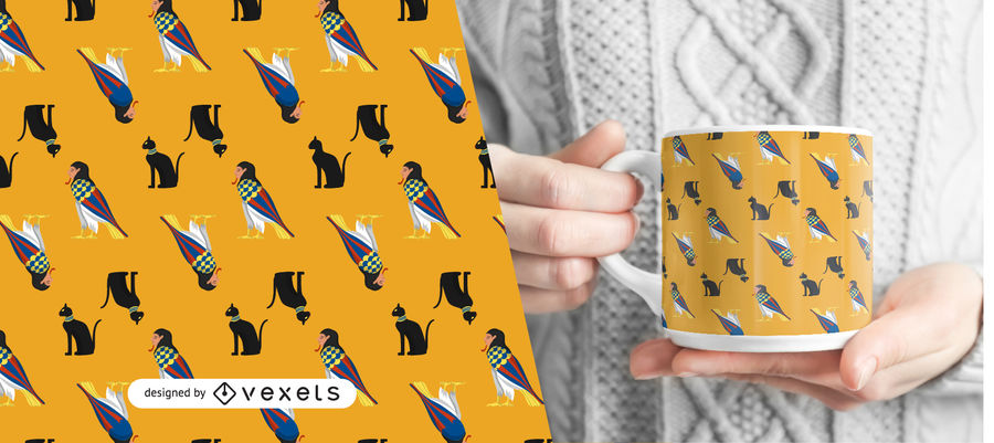 900x401 Ancient Egyptian Seamless Pattern