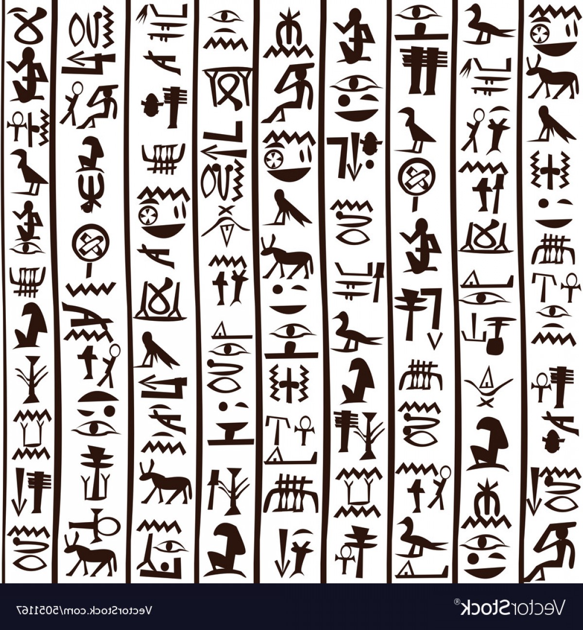 1200x1296 Egyptian Hieroglyphics Seamless Background Vector Handandbeak