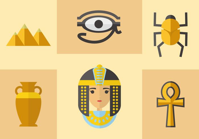 Ancient Egyptian Icons Vector 700x490 Ancient Egyptian Icons Vector