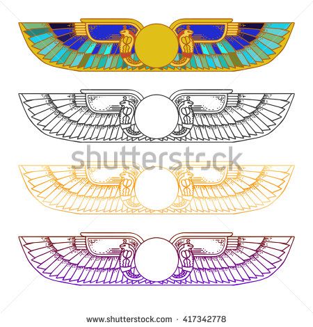 Hand Drawn Vintage Tattoo Art Egypt Sun Disk, Wings, Ra, Cobra 450x470 Hand Drawn Vintage Tattoo Art Egypt Sun Disk, Wings, Ra, Cobra