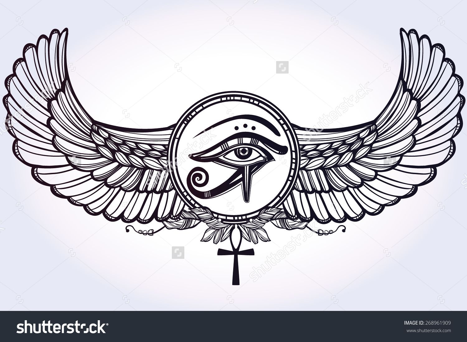 Egyptian Wing Tattoo 1500x1100 Egyptian Wing Tattoo