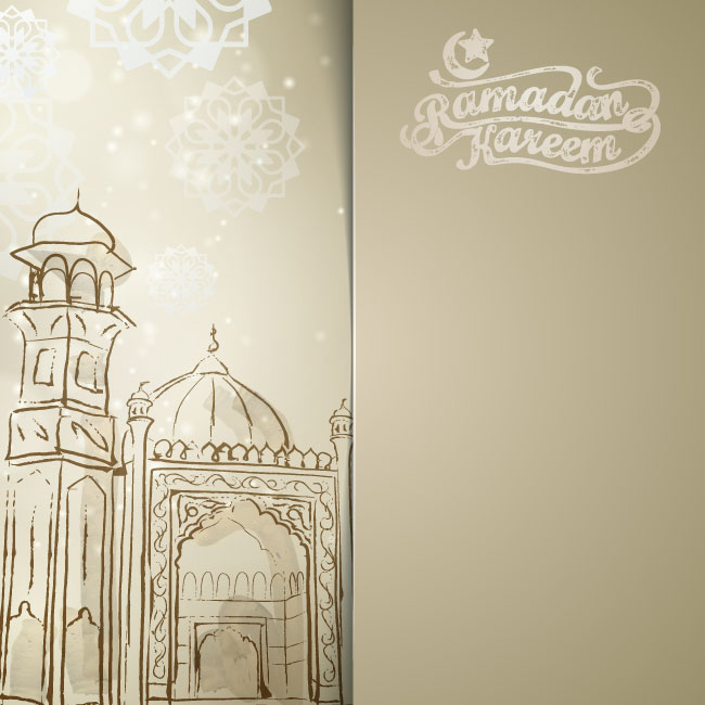 650x650 Eid Mubarak Greeting Card Template Vectors Image