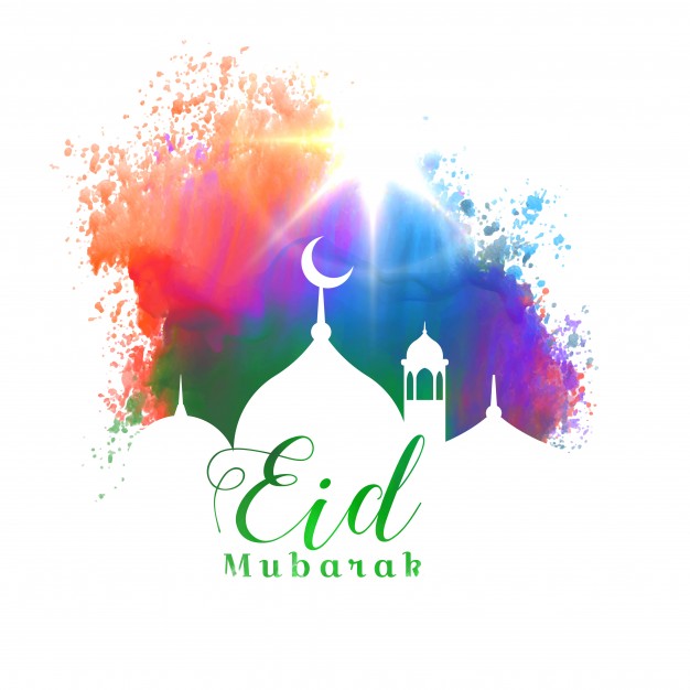 626x626 Colorful Eid Mubarak Card Vector Free Download