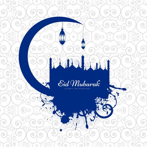 490x490 Modern Eid Mubarak Background Card Vector