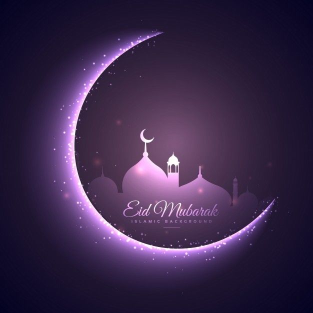 626x626 Eid Mubarak Festival Background In Purple Color Free Vector