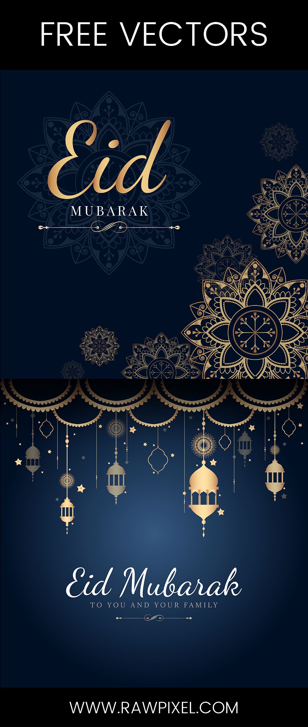 999x2355 Free To Download Royalty Free Eid Mubarak Vectors, Plus Many More