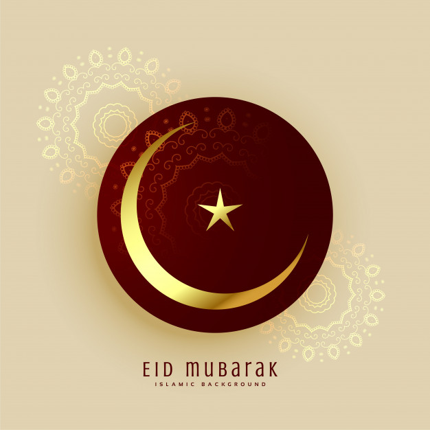 626x626 Islamic Eid Mubarak Moon And Star Design Vector Free Download