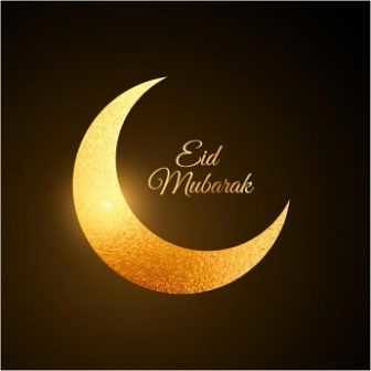 336x336 Free Vector Eid Mubarak Golden Moon Background Eid