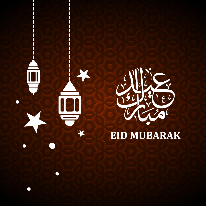 800x800 Eid Mubarak Greeting Banner Design Free Vector Download