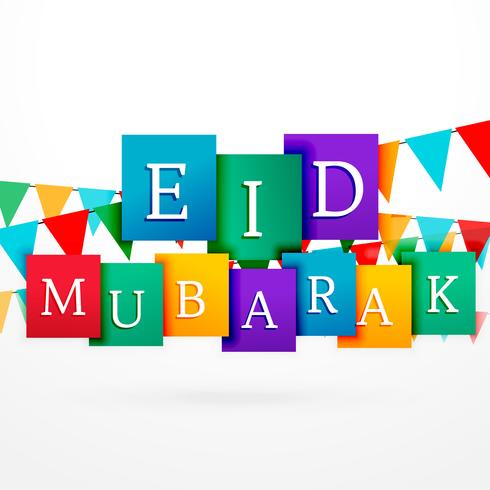 Colorful Eid Mubarak Vector Design With Garlands Stock Images 490x490 Colorful Eid Mubarak Vector Design With Garlands Stock Images