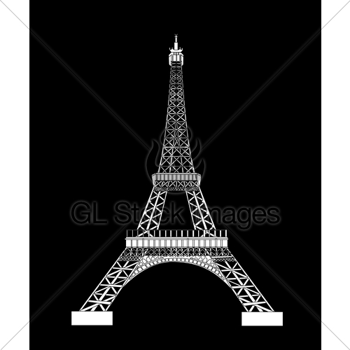 Eiffel Tower Black Silhouette Vector Illustration Gl Stock Images 500x500 Eiffel Tower Black Silhouette Vector Illustration Gl Stock Images