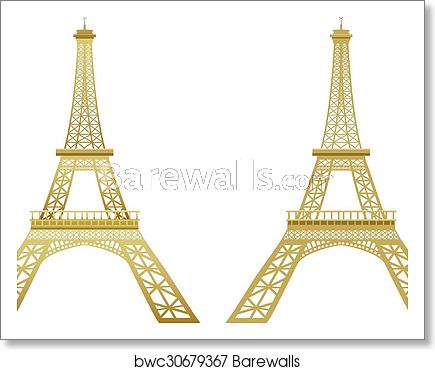 Golden Eiffel Tower Vector, Art Print Barewalls Posters Prints 435x370 Golden Eiffel Tower Vector, Art Print Barewalls Posters Prints
