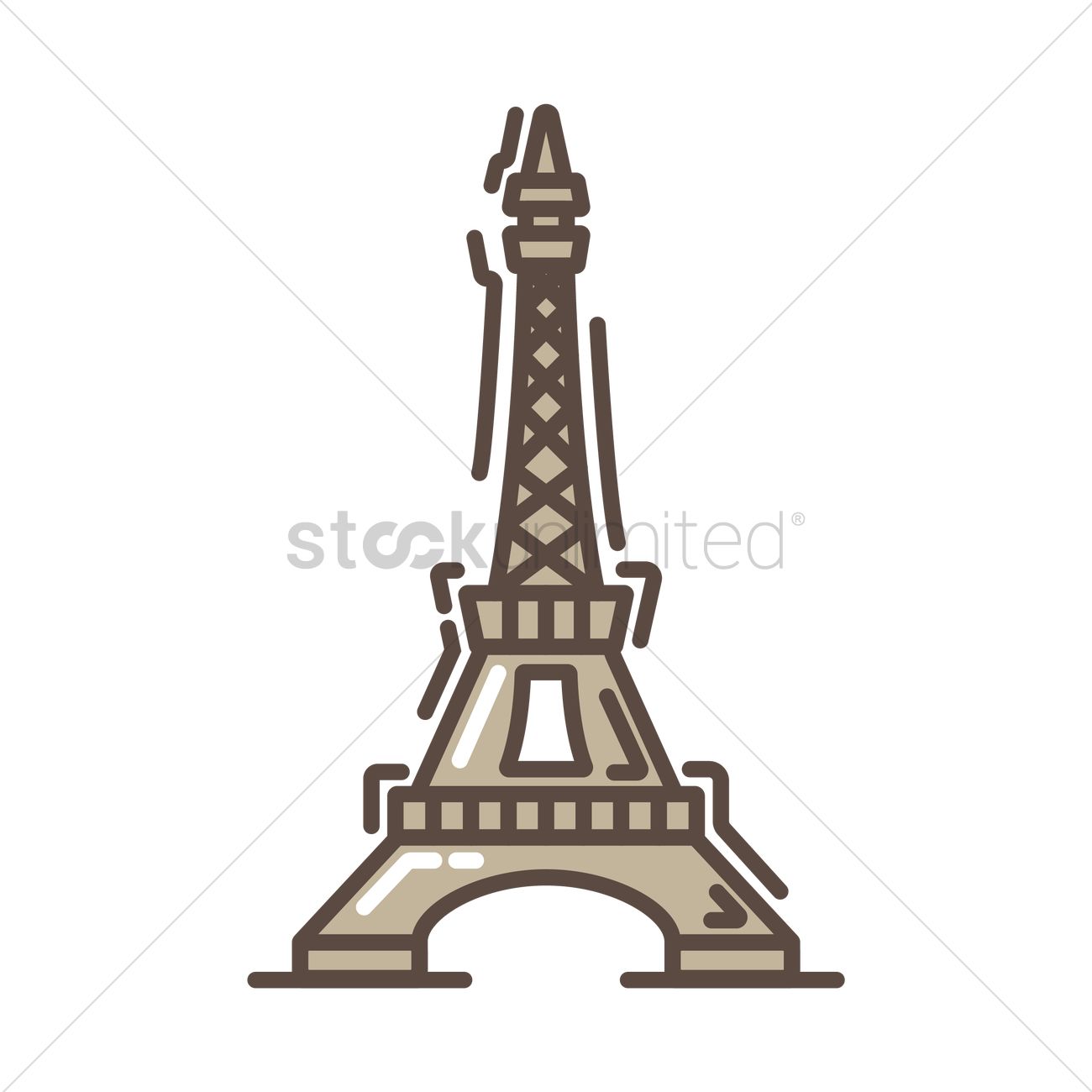 1300x1300 Eiffel Tower Vector Image