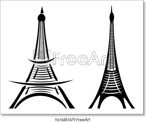 560x470 Free Art Print Of Paris Eiffel Tower Vector Art Freeart