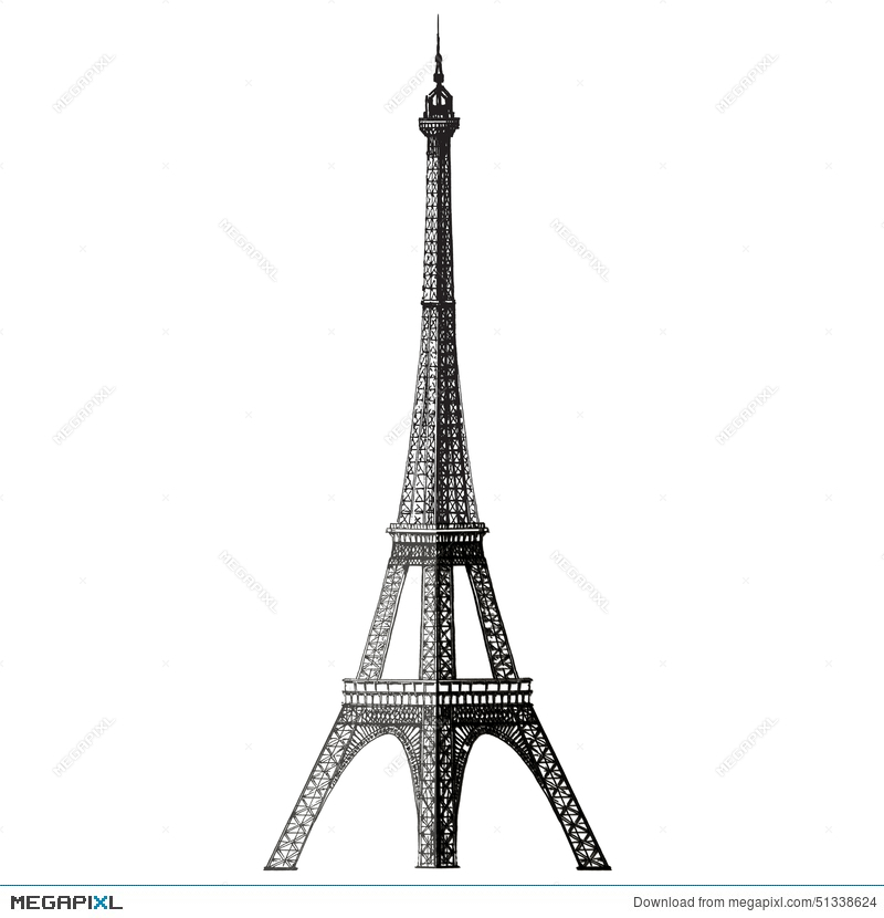 800x830 Eiffel Tower Vector Logo Design Template France Illustration