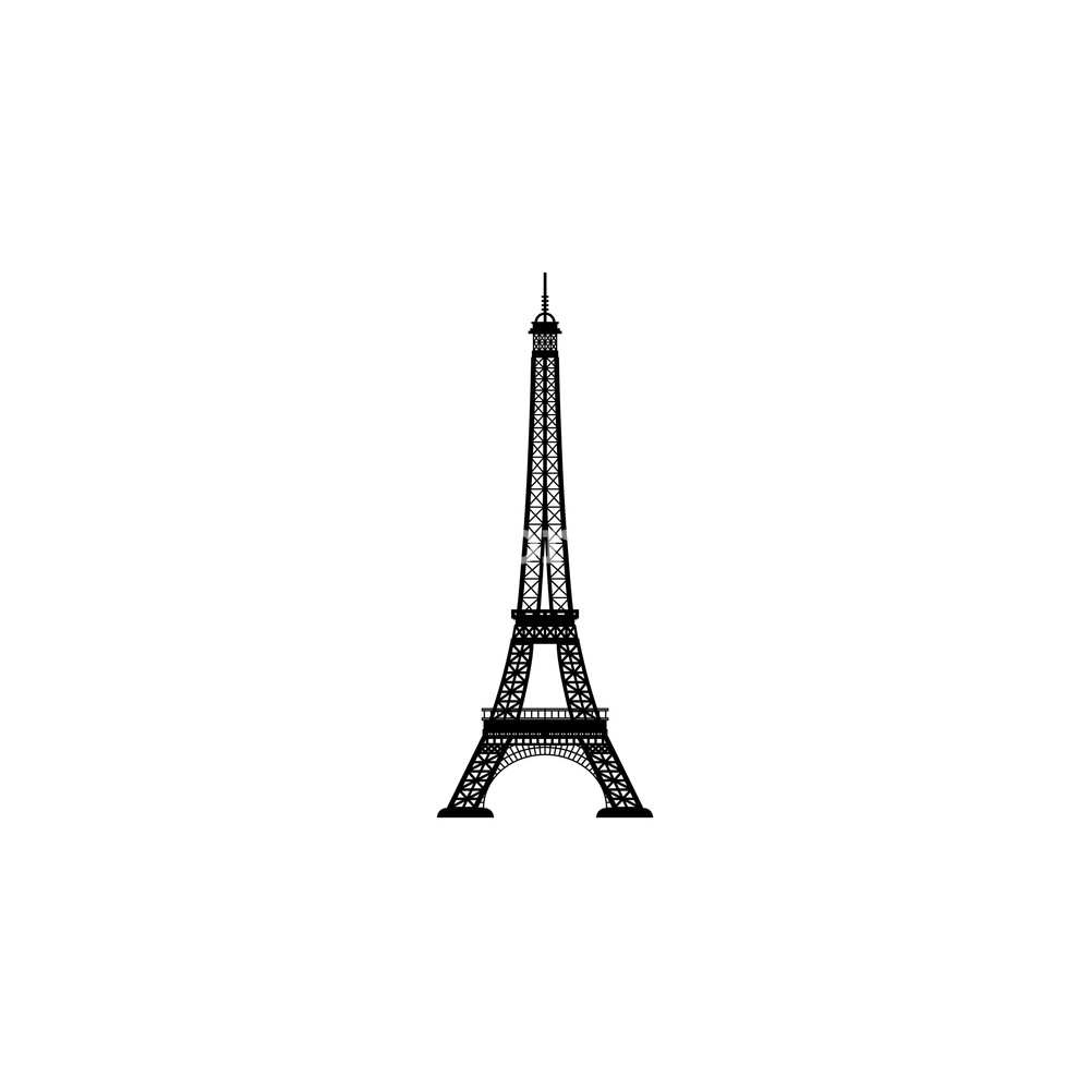 1000x1000 Eiffel Tower Vector Illustration Royalty Free Stock Image