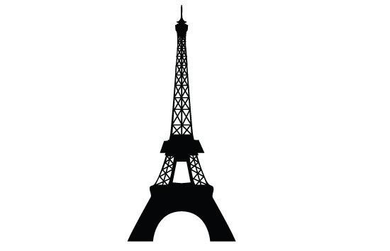 550x354 Vector Eiffel Tower Silhouette