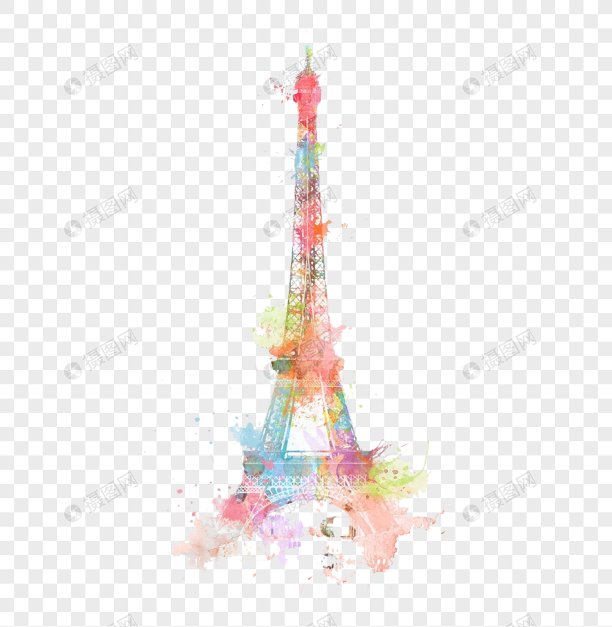 860x881 Colorful Eiffel Tower Vector Material Png Image Picture Free
