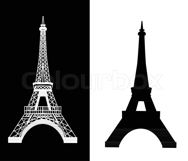 800x688 Eiffel Tower Isolated Vector Stock Vector Colourbox