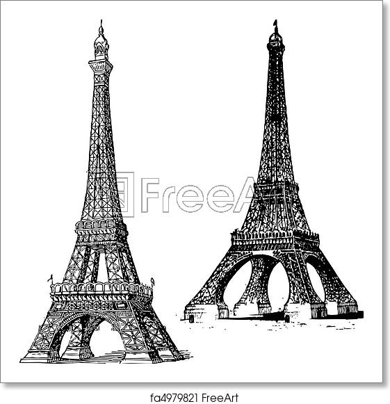 561x581 Free Art Print Of Vector Eiffel Tower Set Of Vector Eiffel Towers