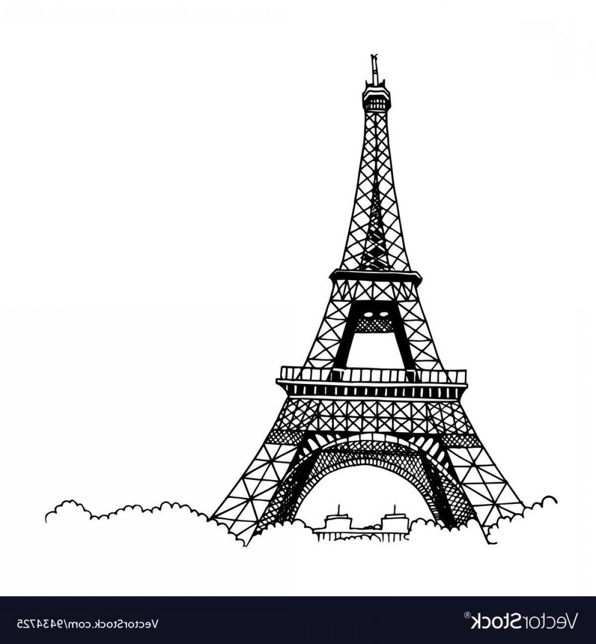 1200x1296 Hand Drawn Eiffel Tower Vector Cultracing