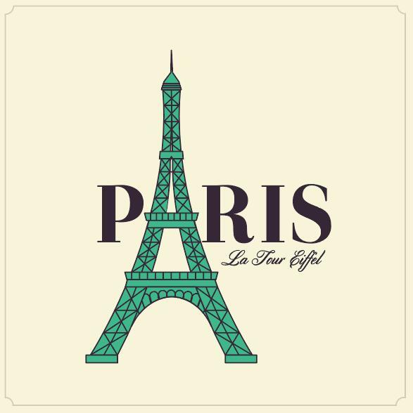 587x588 Paris Eiffel Tower Vector Design Free Download