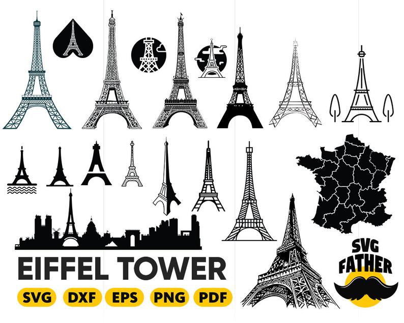 794x635 Eiffel Tower Paris France Eiffel Tower Vector Etsy