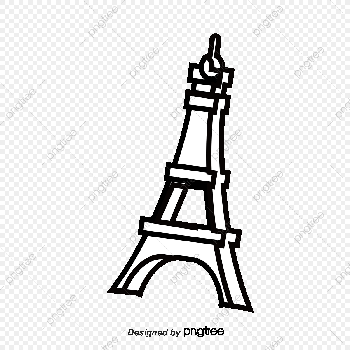 1200x1200 Vector Hand Painted Eiffel Tower, Vector, Hand Painted, Tower Png
