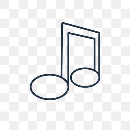 450x450 Eighth Note Vector Outline Icon Isolated On Transparent Background