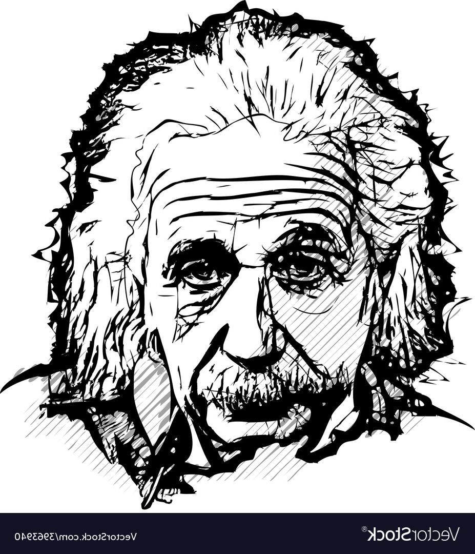 Эйнштейн портрет вектор