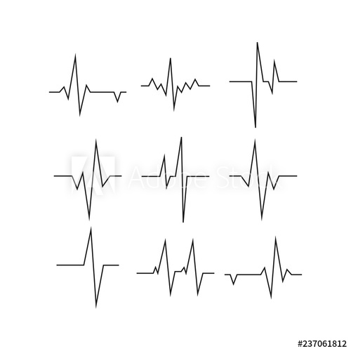 Vector Illustration Of Hearts Rhythms Ekg Vector Ecg Heart Pulse 500x500 Vector Illustration Of Hearts Rhythms Ekg Vector Ecg Heart Pulse