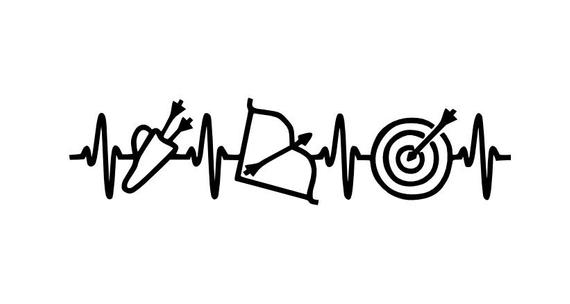 Ekg Archery Vector Etsy 570x304 Ekg Archery Vector Etsy