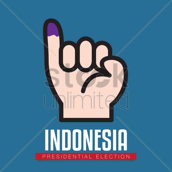 600x600 Indonesia Presidential Election Vector Image